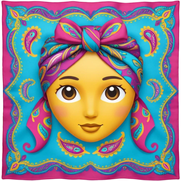 patterned bandana headscarf  emoji