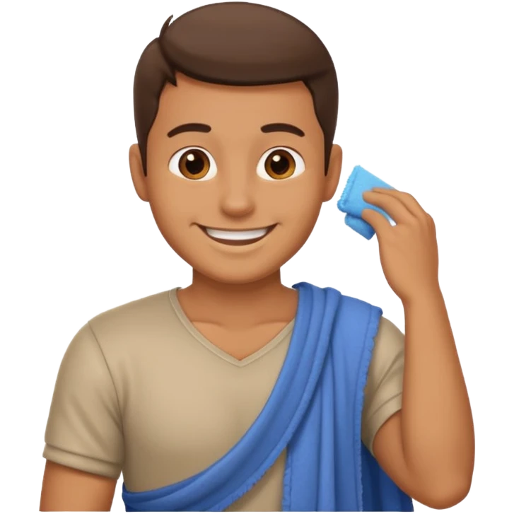 Emoji of a guy dusting off his shoulder with his hand emoji
