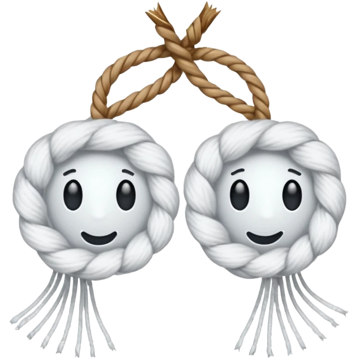 two ends of the thread emoji