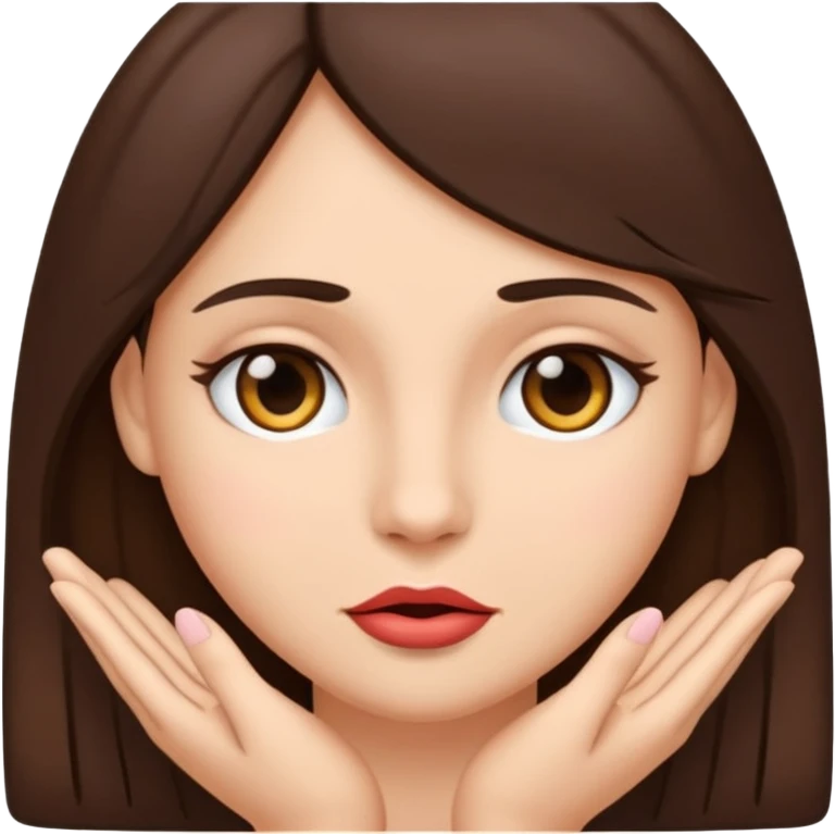 Une femme brune complètement nue on la vois de plus loin on vois sa vulve  emoji