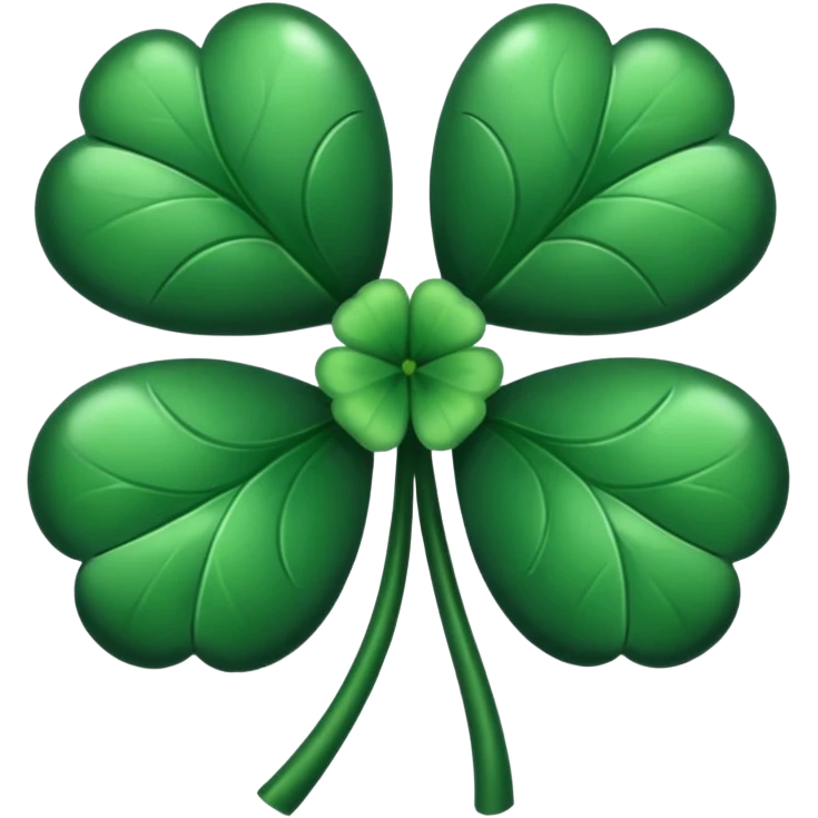 Siyah 5 yaprakli yonca emoji