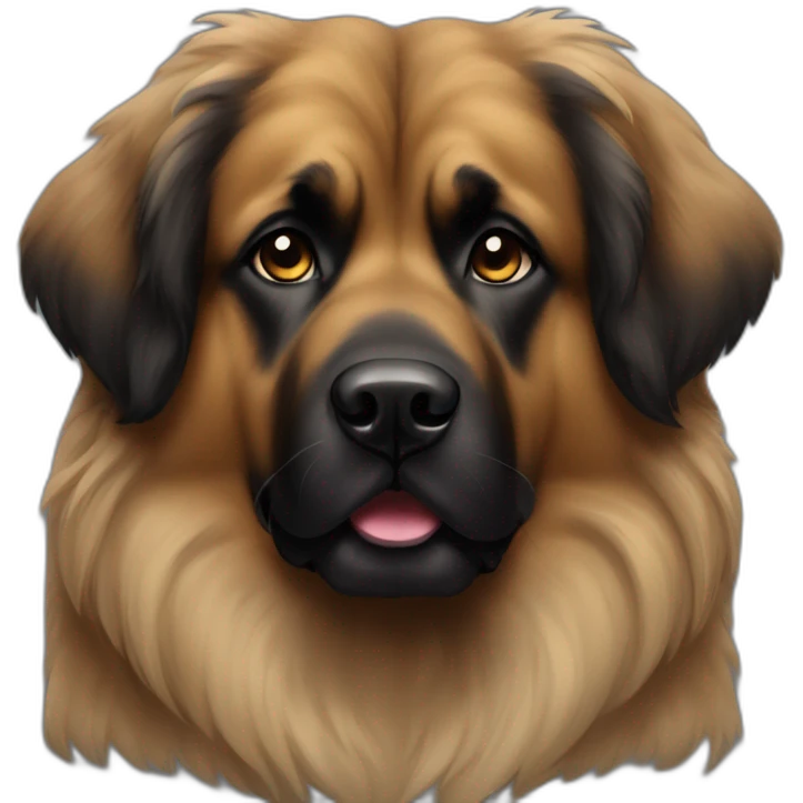 Leonberger black face emoji