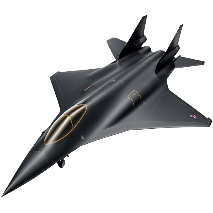 SR-71 Blackbird - Lockheed Martin (Stealth Grey) A sleek, high-speed reconnaissance aircraft with an elongated, needle-like fuselage and a smooth, aerodynamic design. The body is finished in a deep, matte jet-black with subtle panel lines and heat-resistant detailing. Its twin engines are seamlessly integrated into the structure, with sharp, swept-back wings that emphasize speed and stealth. The cockpit canopy is tinted, adding to its mysterious, high-tech aesthetic, while the overall silhouette exudes an aura of unmatched velocity and secrecy. emoji