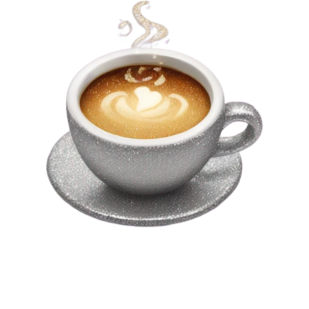 Sparkly coffee emoji