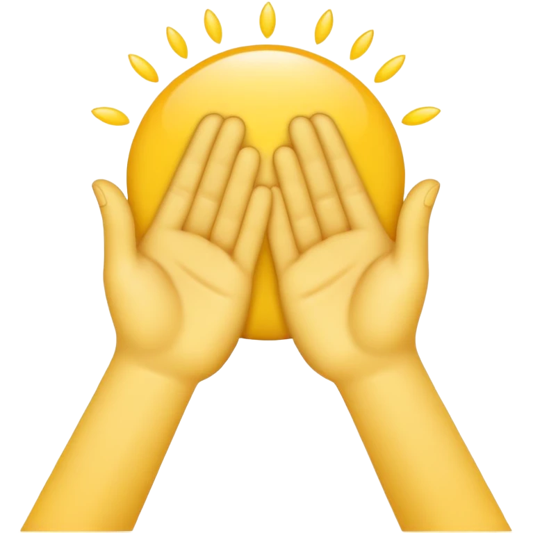 Regular emoji but with pray hands emoji