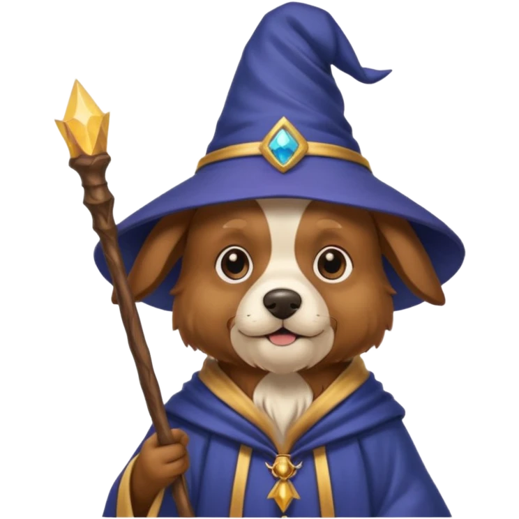 Dog wizard emoji