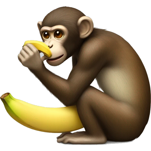 Monkey eating banana  emoji