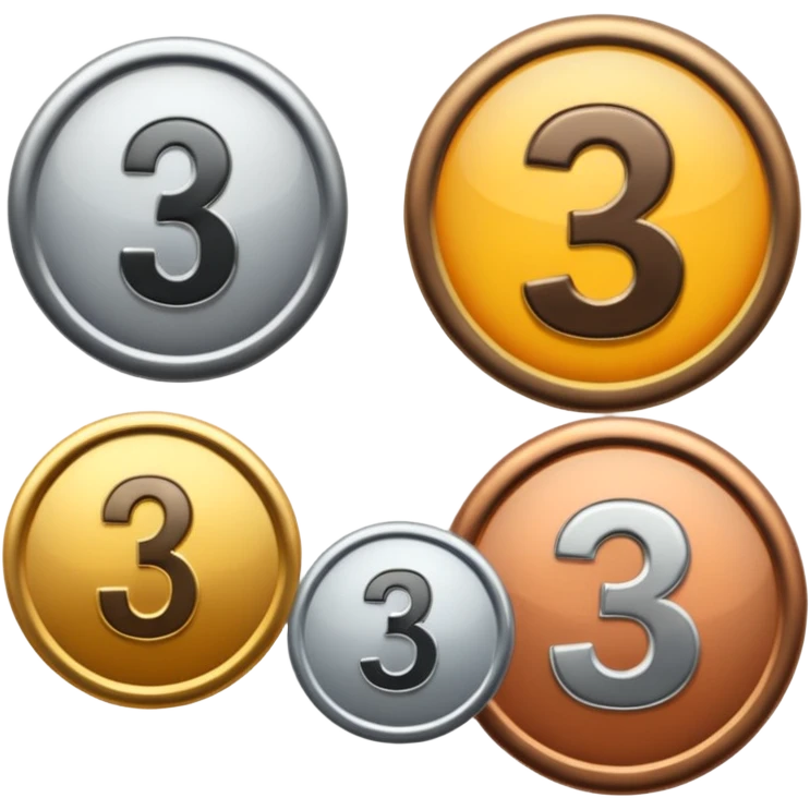 badges for paid subscriptions at different levels with the number 3 emoji