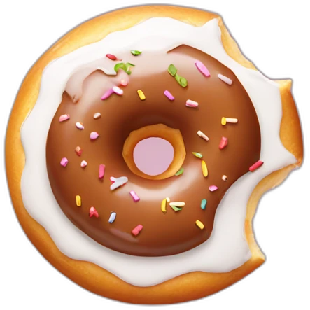 Donut cut into three parts emoji