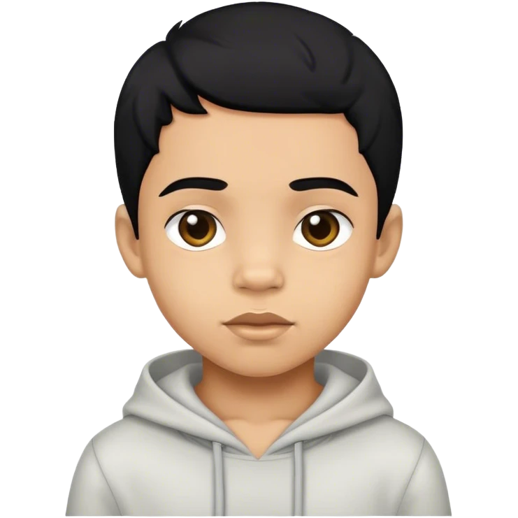 Light skin Black child boy with black hair emoji