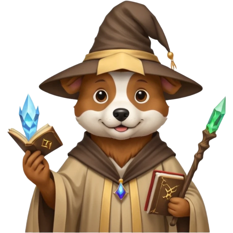 Dog wizard emoji