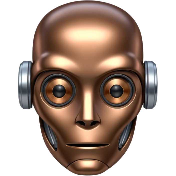 portrait photo frame with a robot head emoji