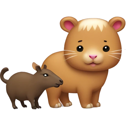 hello kitty and capybara  emoji