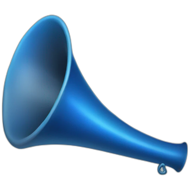 Blue hunting horn emoji