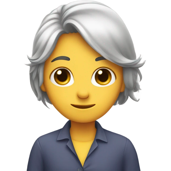 shy face tucking hair behind ear emoji