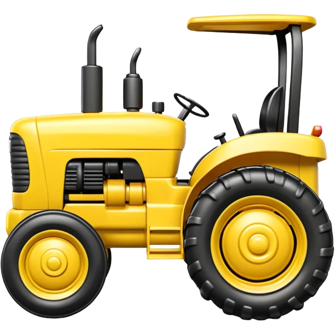 yellow plastic toy  tractor emoji