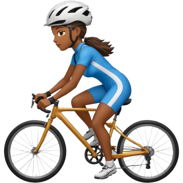 City Cyclist black woman emoji
