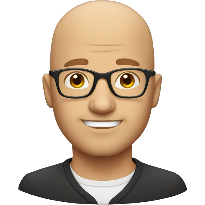 bald guy with glasses emoji