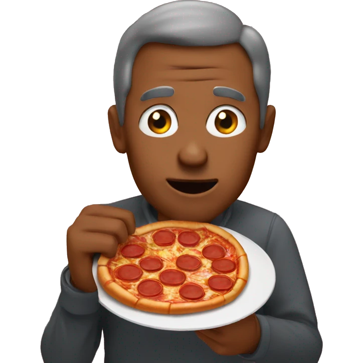 My dad eating pepperoni  emoji