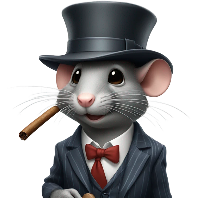 Rat as a mobster  emoji