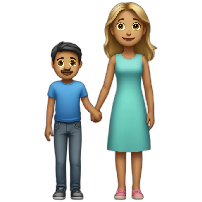 Small girl holding her father’s hand emoji