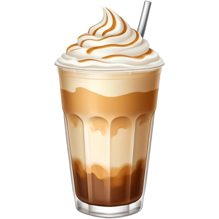 Iced latte with cold foam emoji