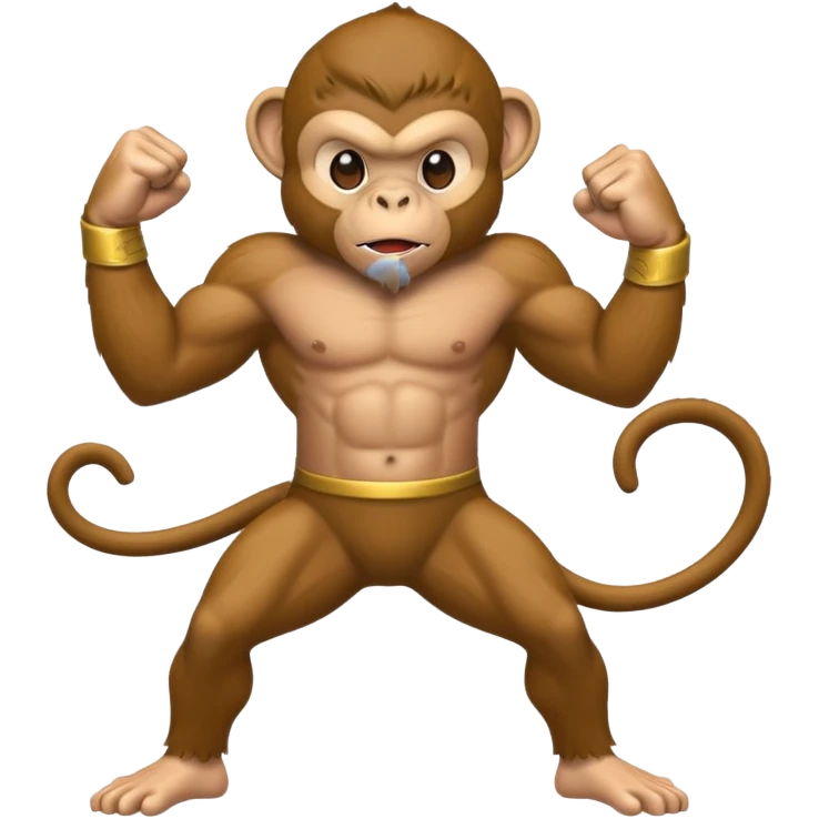 monkey beating up emoji