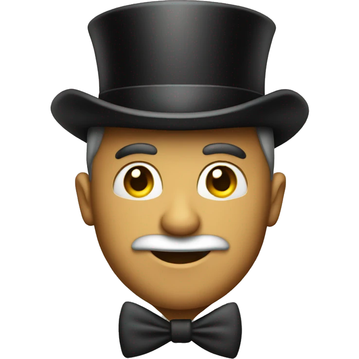 A man with a top hat on his head emoji