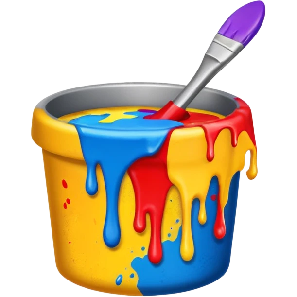 Make a painting which is splattered paint emoji