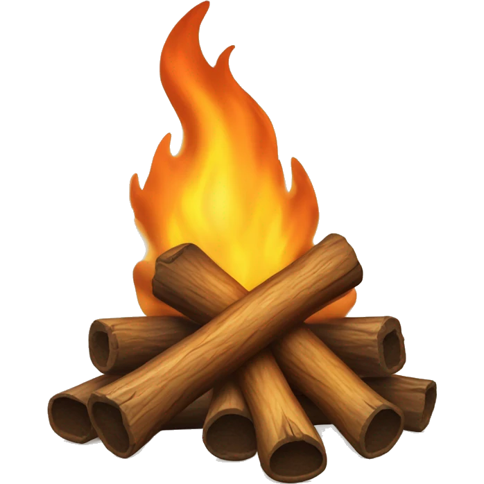 Bonfire: A small, crackling bonfire with soft flames and a hint of glowing embers. emoji