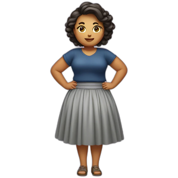 full body plump beauty-in-a-skirt emoji