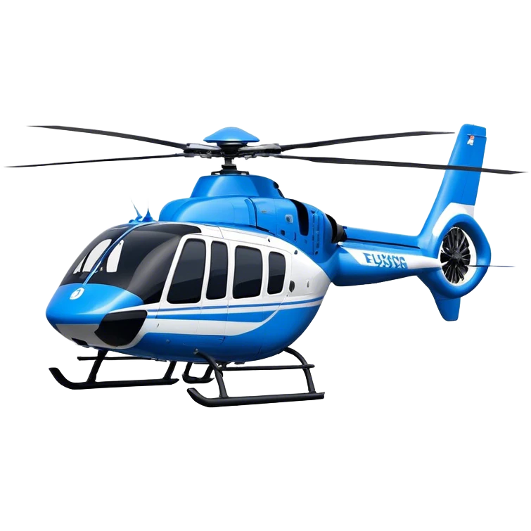 Eurocopter EC135 - Airbus Helicopters (Model Year: 2020) (Iconic colour: Blue and white) emoji
