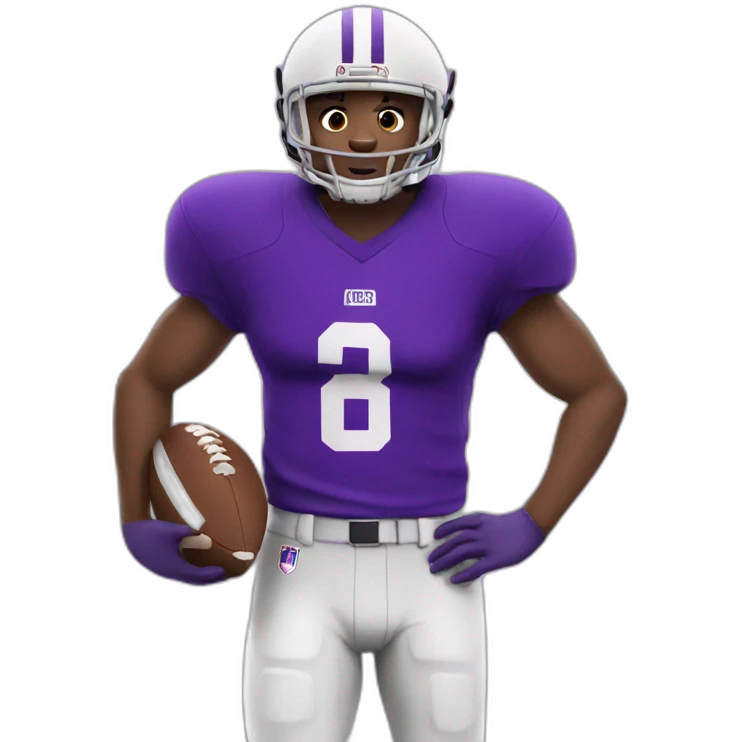 purple football player emoji