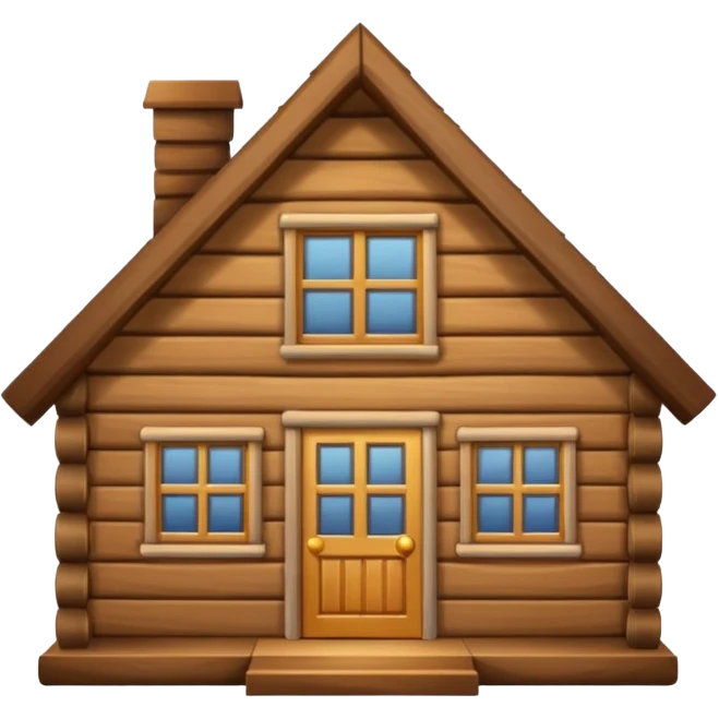 wood cabin emoji