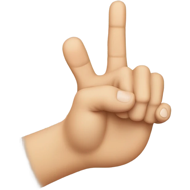 Finger pointing down towards palm emoji
