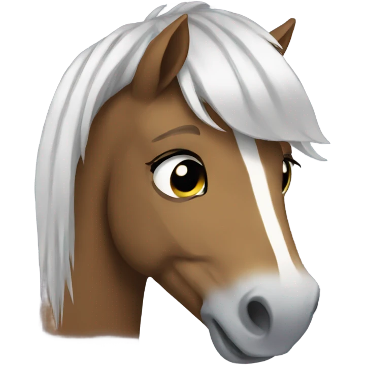 Crying pony emoji