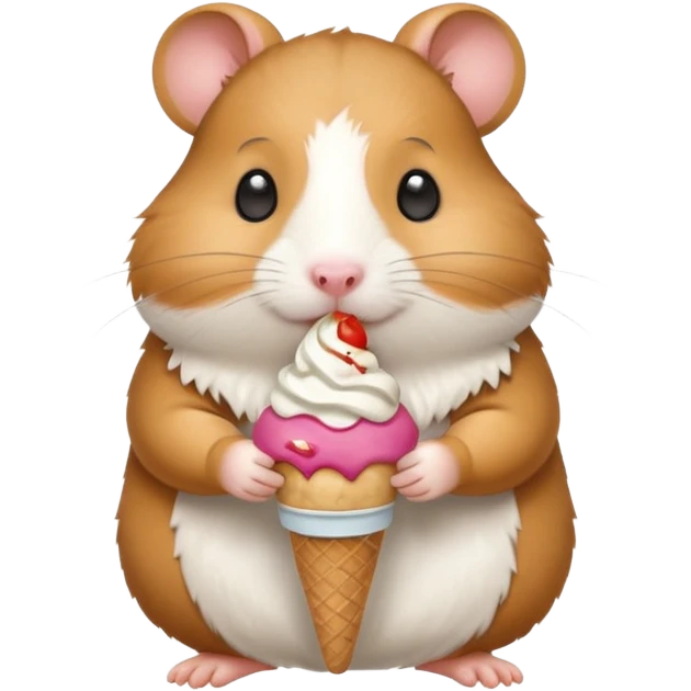 hamster  eating icecream emoji