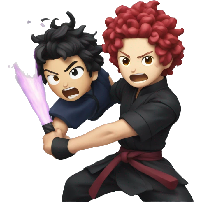 Tanjiro fighting a demon emoji