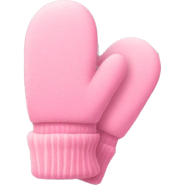 Pink soft mittens emoji