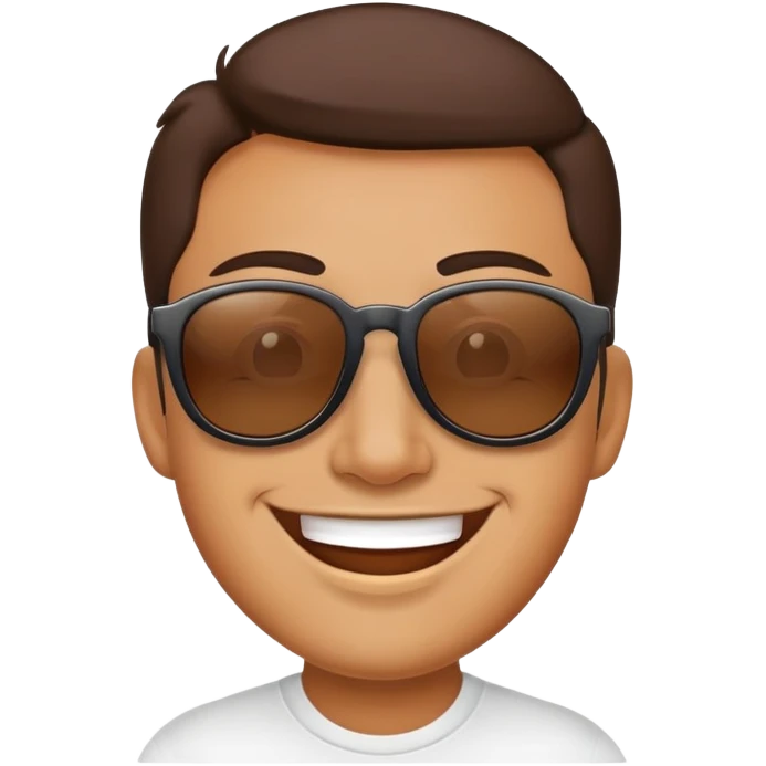 happy smiling character with sunglasses emoji