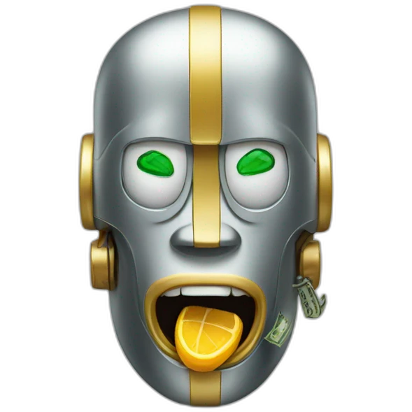 robot money tongue emoji