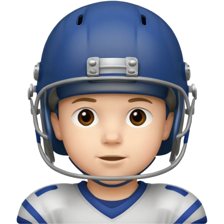 child with football helmet emoji