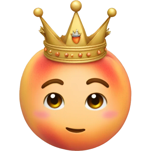 Peach wearing a crown emoji