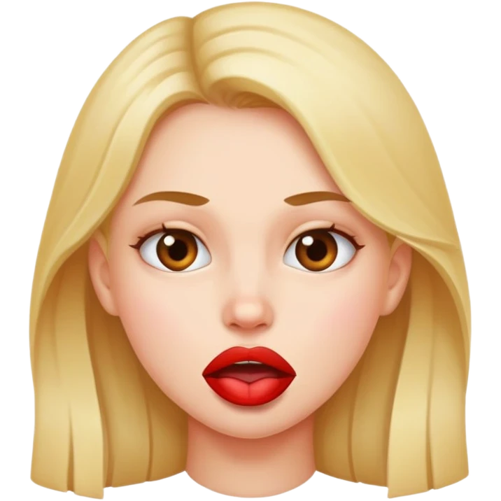 Girl biting lip emoji