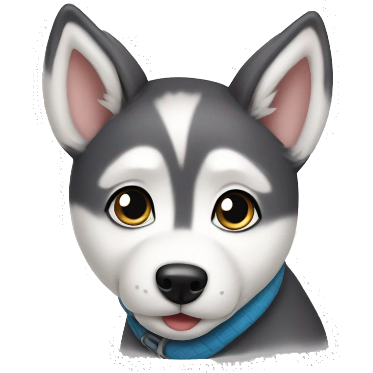 Cute husky ￼ emoji