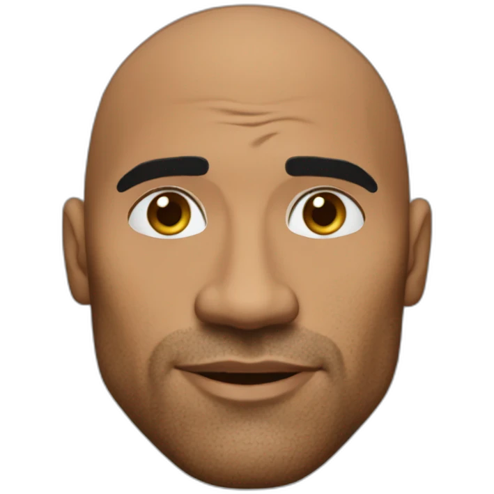 the rock sourcil baissé emoji