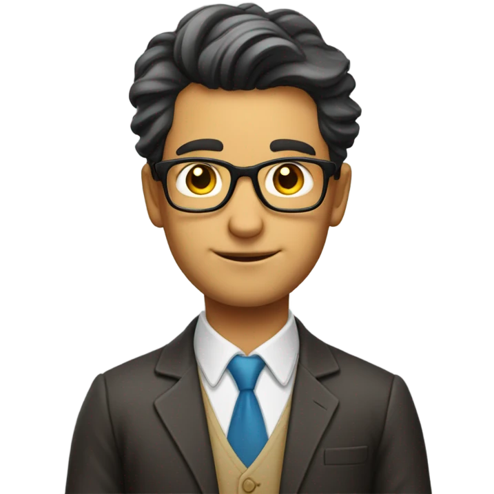handsome smart Nerd  emoji