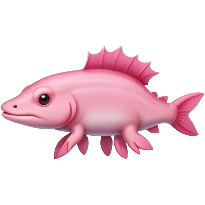 buff axolotl holding a fish emoji