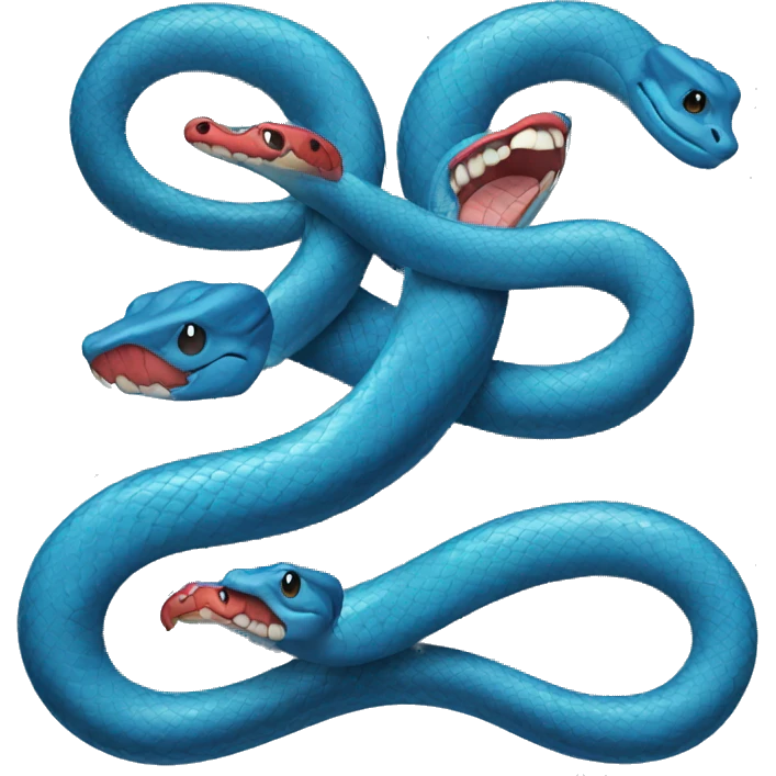 blue Snake couple emoji