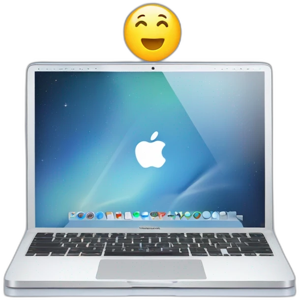macbook in a crystal emoji